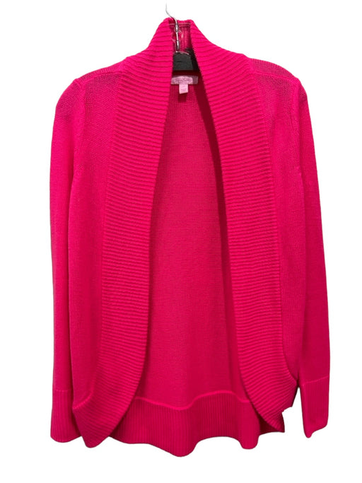 Lilly Pulitzer Size XS Neon Pink Acrylic Knit Open Front Long Sleeve Cardigan Neon Pink / XS