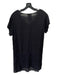 Johnny Was Size S Black Rayon Eyelet V Neck Short Sleeve Embroidered Top Black / S