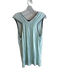 Ted Baker Size 2 Teal Viscose Sleeveless V Back Rouched Detail Tank Top Top Teal / 2