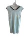 Ted Baker Size 2 Teal Viscose Sleeveless V Back Rouched Detail Tank Top Top Teal / 2
