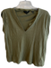 Ted Baker Size 3 Green Cotton Cap Sleeve solid color V Neck Lace Detail Top Green / 3
