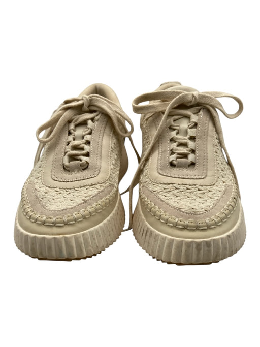 Dolce Vita Shoe Size 10 Cream Knit Rubber Sole Laces Sneakers Cream / 10