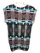 Marie Oliver Size S Blue & Multi Polyester V Neck All Over Print Dress Blue & Multi / S