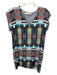 Marie Oliver Size S Blue & Multi Polyester V Neck All Over Print Dress Blue & Multi / S