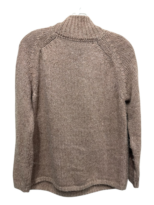 Pomandere Size 6 Pink Viscose & Alpaca Long Sleeve Knit Mock Neck Sweater Pink / 6