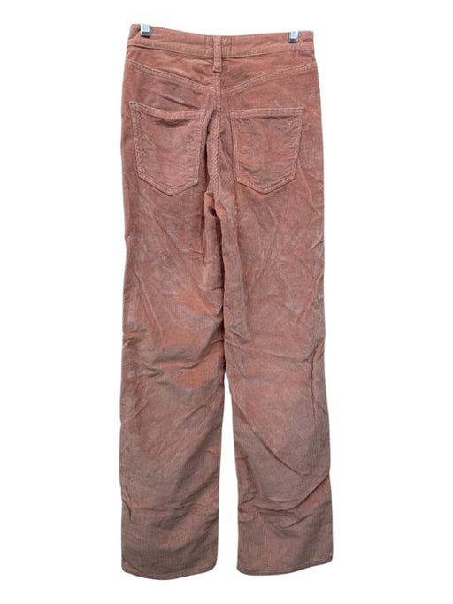 Pilcro Size 25 Pink Cotton Blend Pockets Corduroy Flare Hem Pants Pink / 25