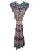 Bell by Alicia Bell Size S White, Blue & Pink Silk & Cotton Floral Dress White, Blue & Pink / S