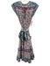 Bell by Alicia Bell Size S White, Blue & Pink Silk & Cotton Floral Dress White, Blue & Pink / S