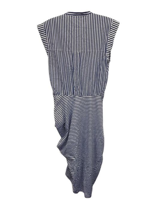 Veronica Beard Size 4 Blue & White Cotton Striped Cap Sleeve Button Front Dress Blue & White / 4