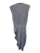 Veronica Beard Size 4 Blue & White Cotton Striped Cap Sleeve Button Front Dress Blue & White / 4