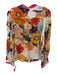 Celia B Size M/L White & Multi Tencel Blend Floral Button Up Wrap Skirt Set White & Multi / M/L