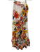 Celia B Size M/L White & Multi Tencel Blend Floral Button Up Wrap Skirt Set White & Multi / M/L