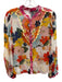 Celia B Size M/L White & Multi Tencel Blend Floral Button Up Wrap Skirt Set White & Multi / M/L