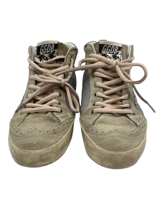 Golden Goose Shoe Size 39 Gray & Taupe Leather Upper Glitter Accent Sneakers Gray & Taupe / 39