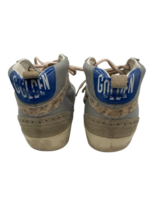 Golden Goose Shoe Size 39 Gray & Taupe Leather Upper Glitter Accent Sneakers Gray & Taupe / 39