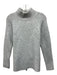 BlankNYC Size M Light Grey Wool, Acrylic, Nylon Tie Back Ribbed Hem Sweater Light Grey / M