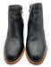 Loeffler Randall Shoe Size 9 Black Leather Stacked Block Heel Side Zip Booties Black / 9