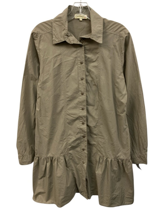 Stark X Size M Sage green Cotton Button Front Long Sleeve Dress Sage green / M