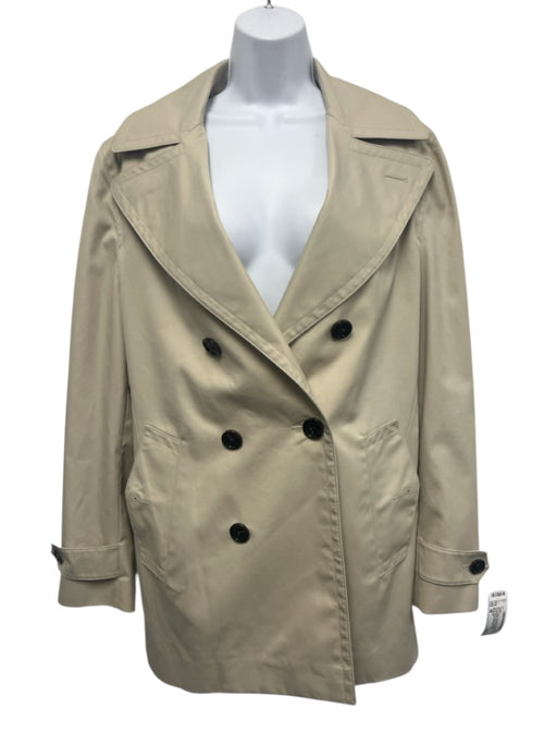 Burberry Size 48 Beige Polyester & Cotton Double Breasted Pockets Jacket Beige / 48