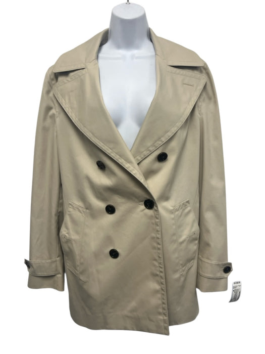 Burberry Size 48 Beige Polyester & Cotton Double Breasted Pockets Jacket Beige / 48