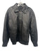 Cougar Leather Size M Black Leather Solid Zip UP Men's Jacket Black / M