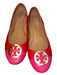 Tory Burch Shoe Size 8.5 Red & Pink Leather Cap Toe GHW Flats Red & Pink / 8.5