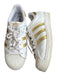 Adidas Shoe Size 8 White & Gold Leather Stripe Superstar Lace Up Sneakers White & Gold / 8