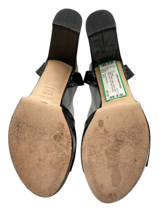 Stuart Weitzman Shoe Size 8.5 Black Patent Leather Platform Ankle Strap Sandals Black / 8.5