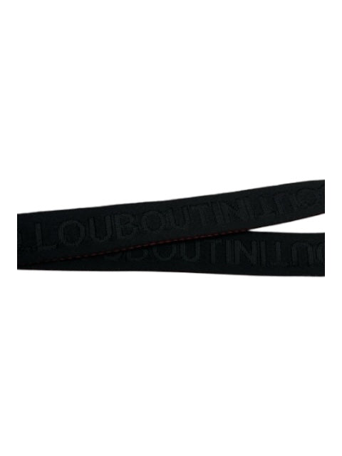 Christian Louboutin Red & Black Rubber & Leather Snap Closure Men's Accessories Red & Black