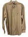 Polo AS IS Size S Tan Cotton Solid Button Up Men's Long Sleeve Shirt Tan / S