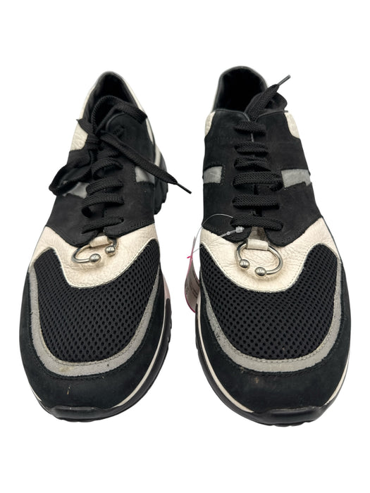 Neil Barrett Shoe Size Est 10 Black & White Leather & Synthetic Mesh Men's Shoes Black & White / Est 10