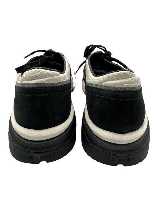 Neil Barrett Shoe Size Est 10 Black & White Leather & Synthetic Mesh Men's Shoes Black & White / Est 10