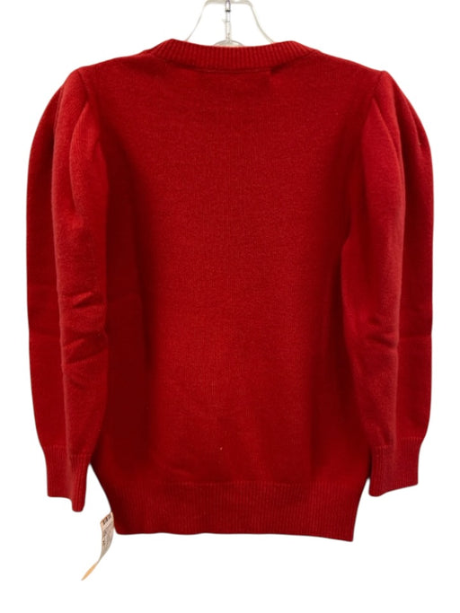 Carolina Herrera Size XS Red, Gray, Black Virgin Wool & Cashmere Poppies Sweater Red, Gray, Black / XS