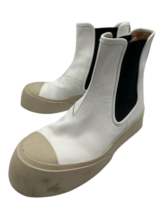 Marni Shoe Size 41 AS IS White Leather Solid Boot Men's Shoes White / 41