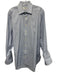 Charles Tyrwhitt Size 16 Blue & White Cotton Micro Button Up Long Sleeve Shirt Blue & White / 16
