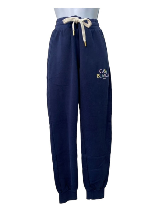 Casablanca Size S/XS Navy & Multi Cotton Sweatshirt Jogger Crewneck Pant Set Navy & Multi / S/XS