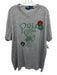 Polo Size L Gray & Green Cotton Lotus T shirt Crew Men's Short Sleeve Gray & Green / L