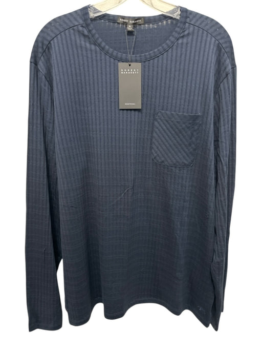 Robert Barakett NWT Size XL Navy Synthetic Ribbed Athletic Long Sleeve Shirt Navy / XL