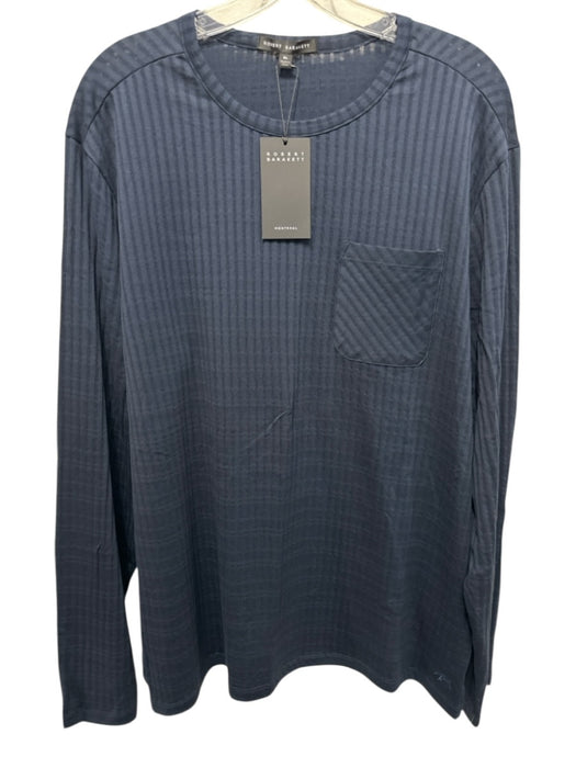 Robert Barakett NWT Size XL Navy Synthetic Ribbed Athletic Long Sleeve Shirt Navy / XL