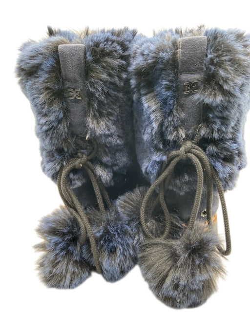 Sam Edelman Shoe Size 6 Blue & Tan Faux Fur Faux Leather Lug sole Booties Blue & Tan / 6