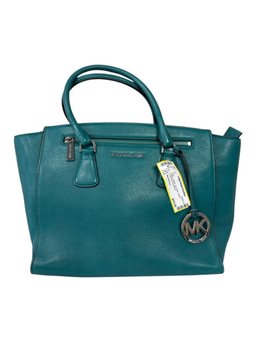 Michael Kors Green Leather Zip Close Hand & Crossbody Bag Green