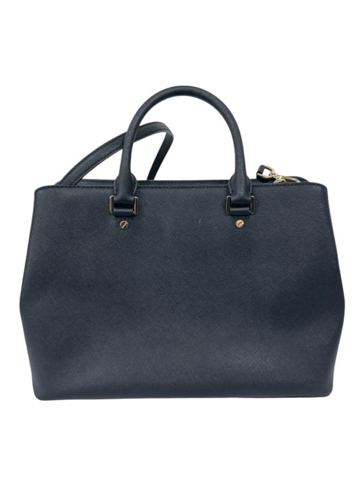 Michael Kors Black Leather Zip Close Hand & Crossbody Bag Black