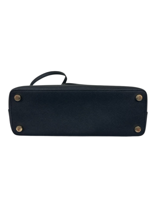 Michael Kors Black Leather Zip Close Hand & Crossbody Bag Black