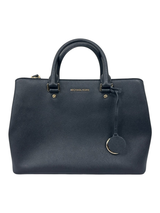 Michael Kors Black Leather Zip Close Hand & Crossbody Bag Black