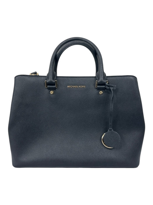 Michael Kors Black Leather Zip Close Hand & Crossbody Bag Black
