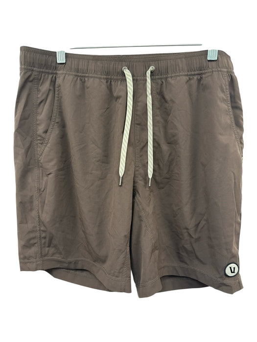 Vuori AS IS Size Est L Brown Synthetic Solid Athletic Men's Shorts Brown / Est L