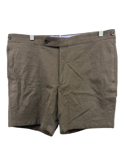 Sid Mashburn Size 35 Brown Cotton Seersucker Khaki Men's Shorts Brown / 35