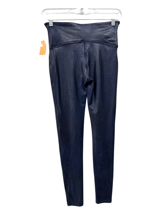Spanx Size M Navy Synthetic Coated Elastic Waist Athletic Leggings Navy / M