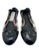 Burberry Shoe Size 36.5 Black, Tan & Red Patent Leather Coated Canvas Flats Black, Tan & Red / 36.5