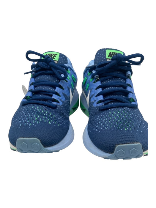 Nike Shoe Size 7 Blue & Green Synthetic Laces Low Top Runner Perforated Sneakers Blue & Green / 7